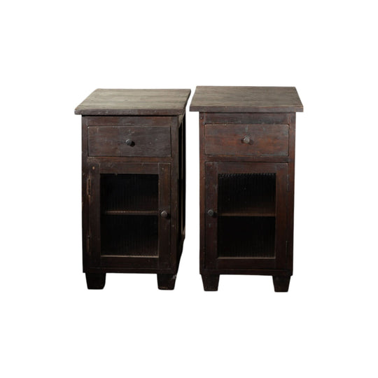 Vintage Wooden Bedside Cabinet #572