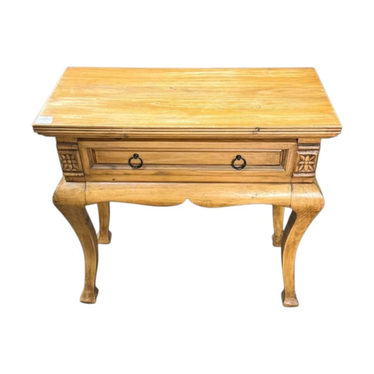 Vintage Wooden Console Table With Drawer Provincial Style