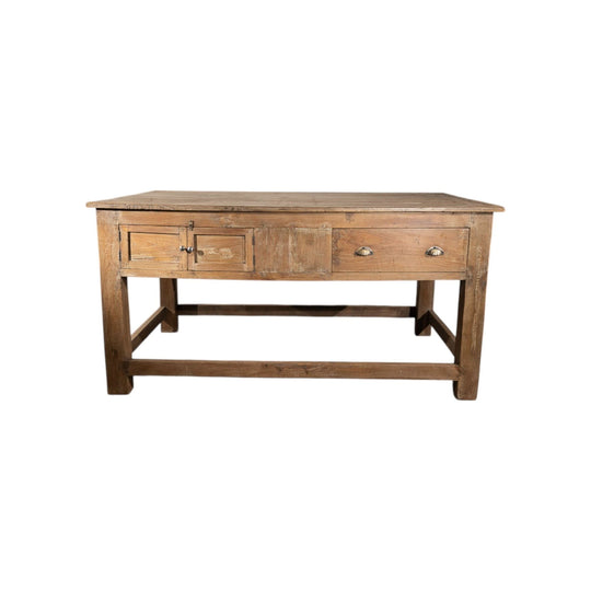 Vintage Wooden Island Bench  #17