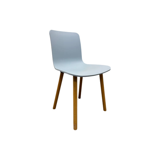 Vitra HAL Wood Chair – Light Blue Seat with Oak Legs by Jasper Morrison