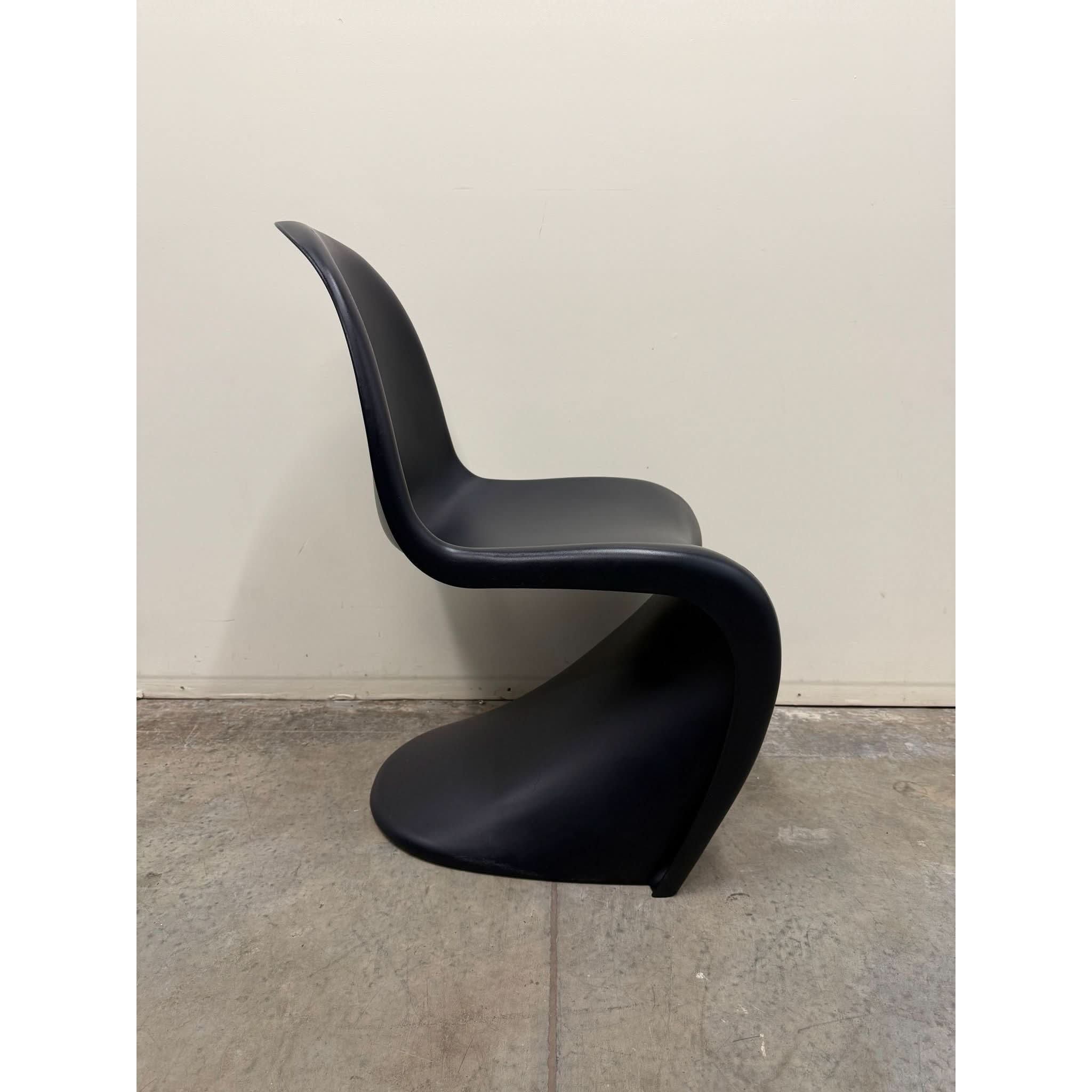 Shop Vitra Panton Chair – Black Plastic Shell Bazaa