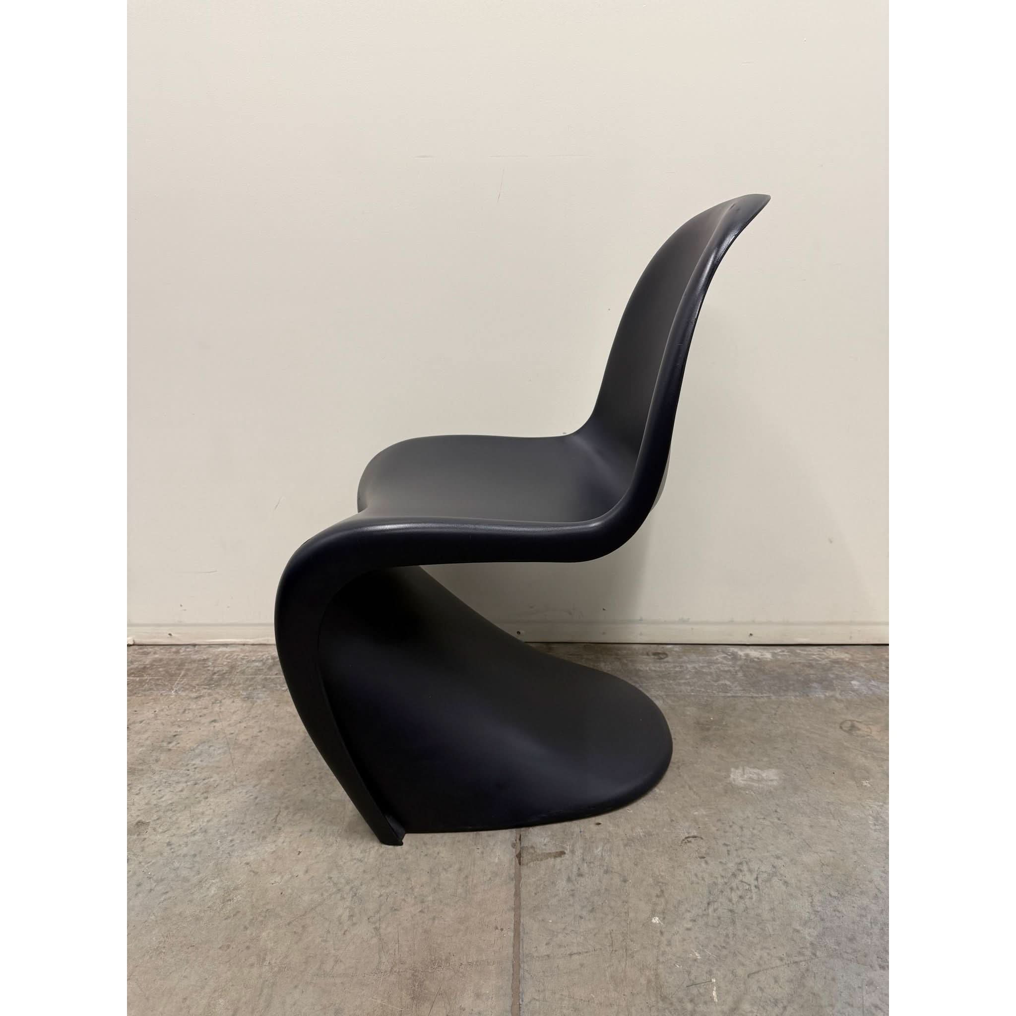 Shop Vitra Panton Chair – Black Plastic Shell Bazaa