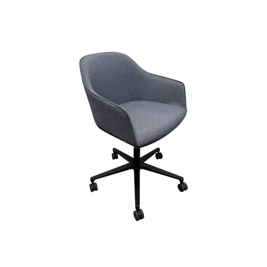 Vitra Softshell Chair – Grey Fabric with 5-Star Base on Castors