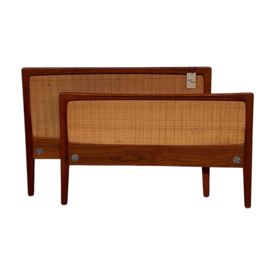 Scandinavian Mid-Century Headboard and Footboard