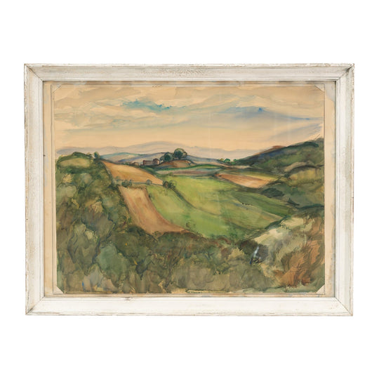 Impressionist Landscape of Fields