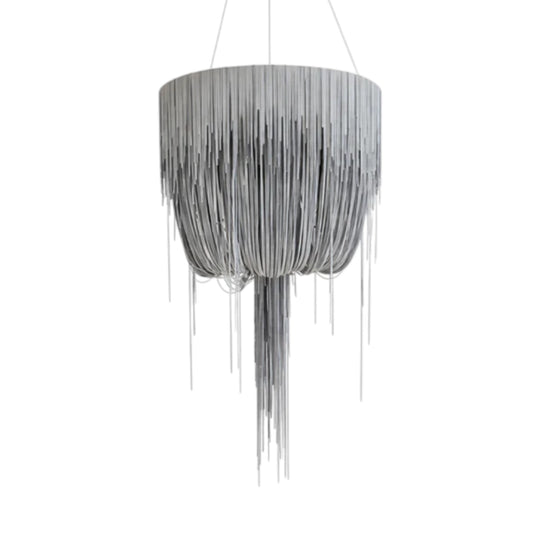 Designer Leather Wrapped Pendant Light – Luxury Statement Chandelier
