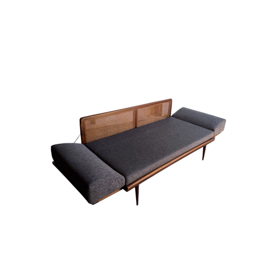 RARE Danish Rattan Couch By Peter Hvidt