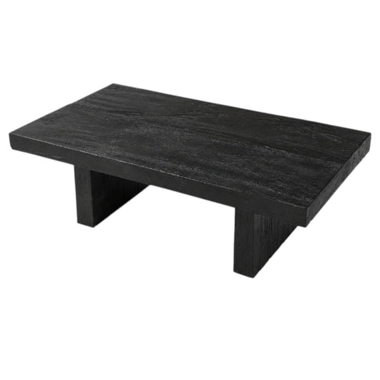 Wabi Sabi Black Coffee Table Rustic Timber Low Table Organic Modern