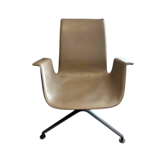 Walter Knoll FK Bucket Chair in High-Grade Leather