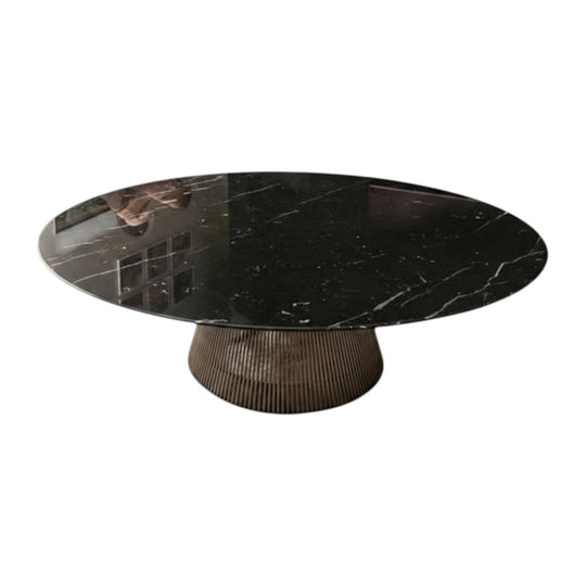 Warren Platner 42” Black Marble Coffee Table – Made in Italy