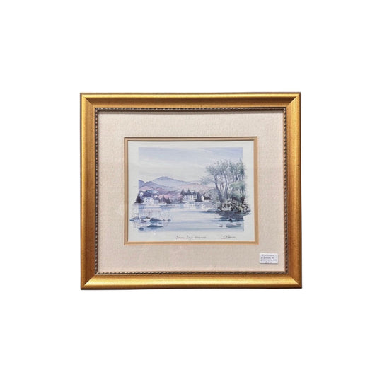 Watercolour of Bowness Bay Windermere signed by Artist
