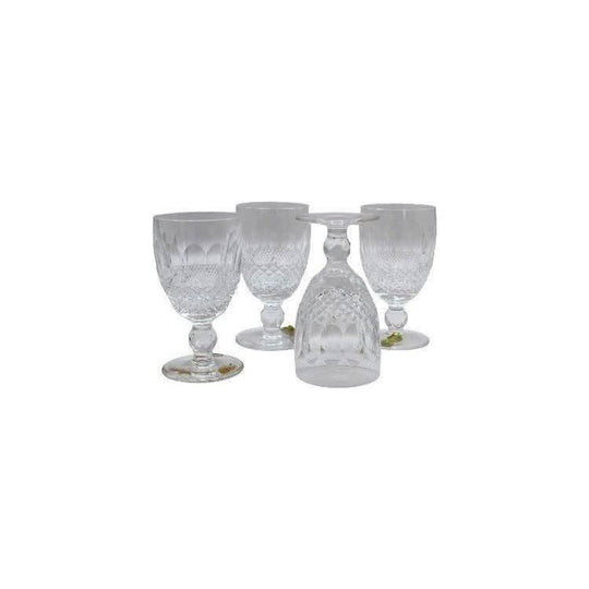 Waterford Crystal - "Colleen" Short Stemmed cut crystal Claret Wine glasses - Made in Ireland. Set of 4
