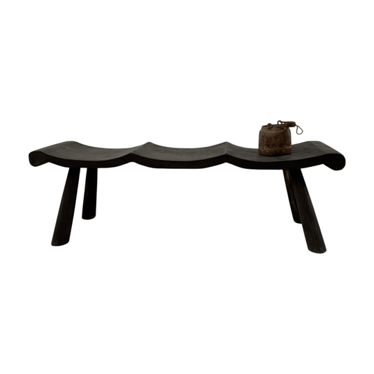 Wavy Bench - Handcrafted Teakwood Furniture