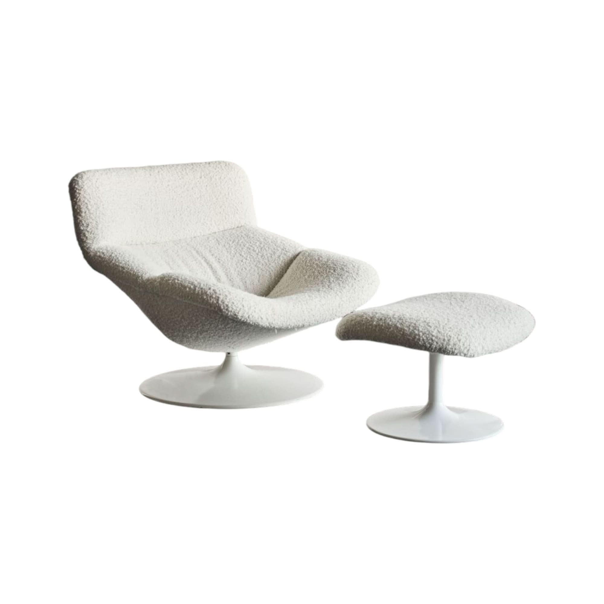 White Model F518 Lounge Chair with Ottoman by Geoffrey Harcourt for Artifort, 1970s | Bazaa | Designer, Vintage and Antique Furniture