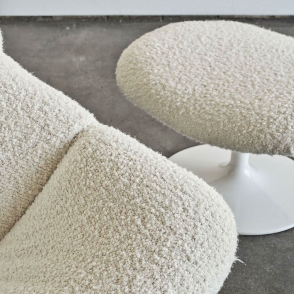 White Model F518 Lounge Chair with Ottoman by Geoffrey Harcourt for Artifort, 1970s | Bazaa | Designer, Vintage and Antique Furniture