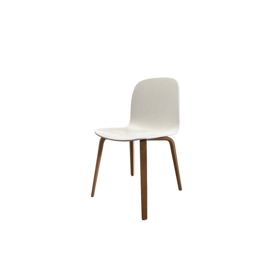 White Wash Moulded Timber Dining Chair