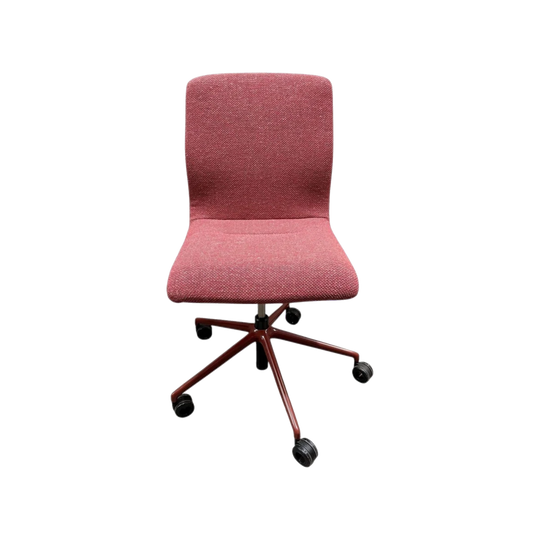 Wilkhahn Decide 296/6 Swivel Office Chair – Red Fabric / Red Base | Ex-Showroom