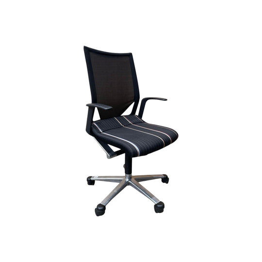 Wilkhahn Modus Executive Designer Office Chair, Danish Kvadrat Made Paul Smith Fabric, Made in Germany