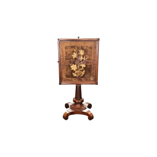 William IV Mahogany 3-Fold Fire Screen, c. 1840