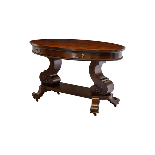 William IV Mahogany Veneer Library Table