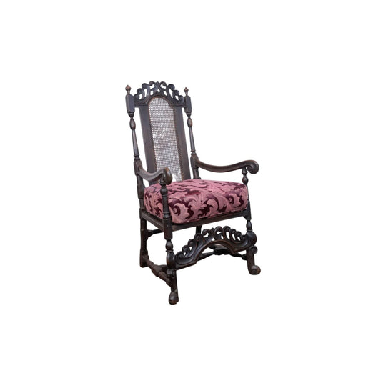 William & Mary oak arm chair, late 17th century