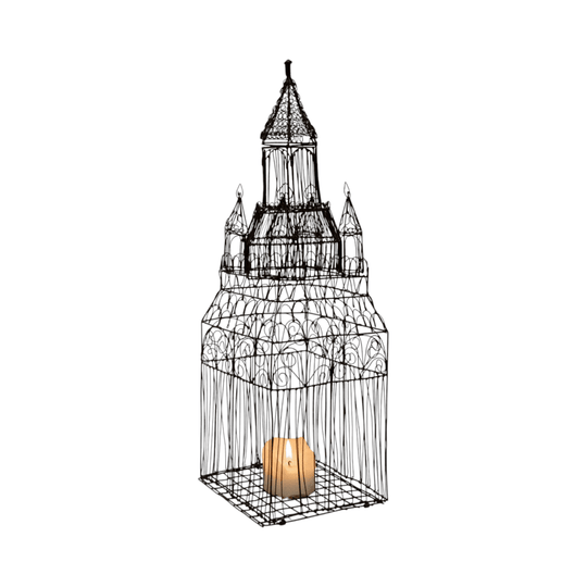 Wire castle sculpture