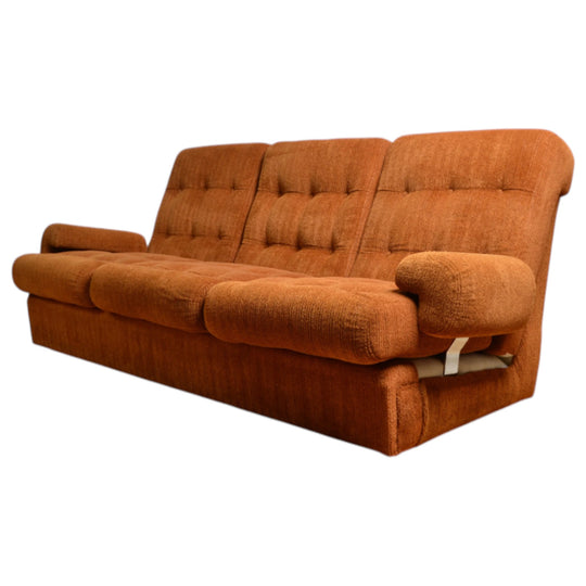 Funky 1970s vintage three seater Parker in Bronze-Cordoury
