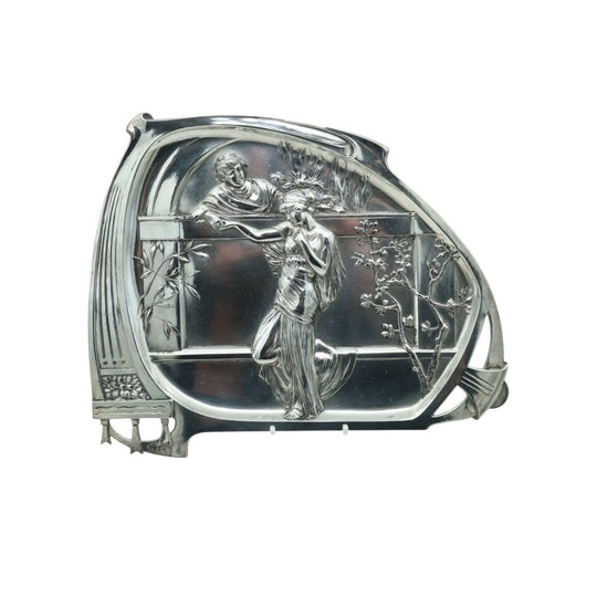 WMF Art Nouveau silver plated visiting card tray model 280