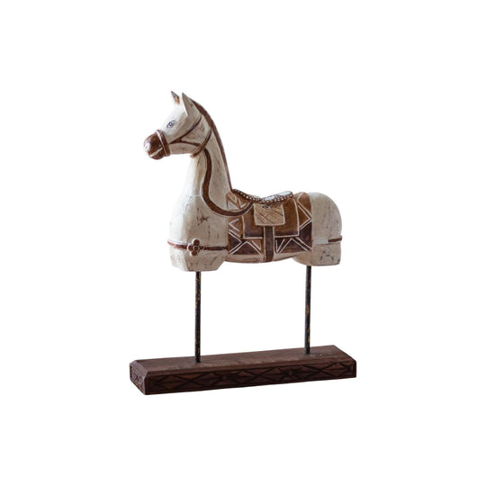 Wooden Britannia Horse Statue