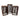 Wooden Slat Pedestal Stands Set of Three MCM Style Display Plinths Brown | Bazaa | Designer, Vintage and Antique Furniture