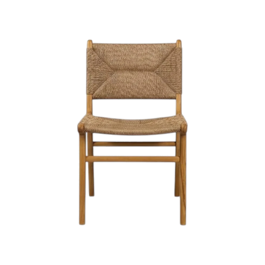 Woven Seat Teak Chair | Rush Rattan & Teak Timber