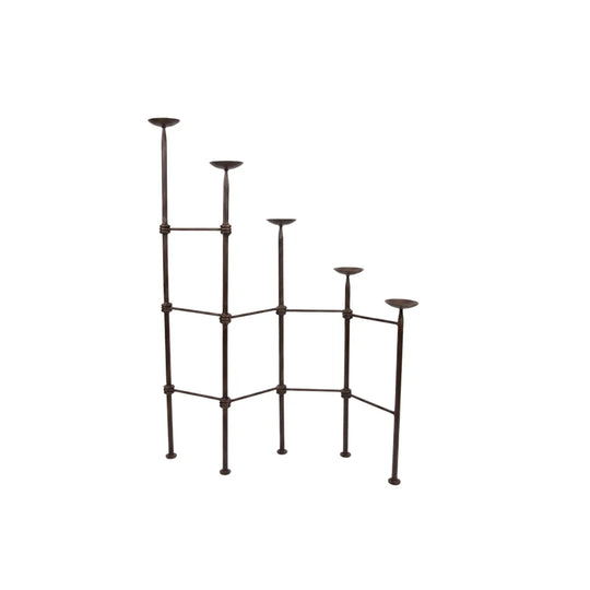 Wrought Iron Extendable Floor Candleholder
