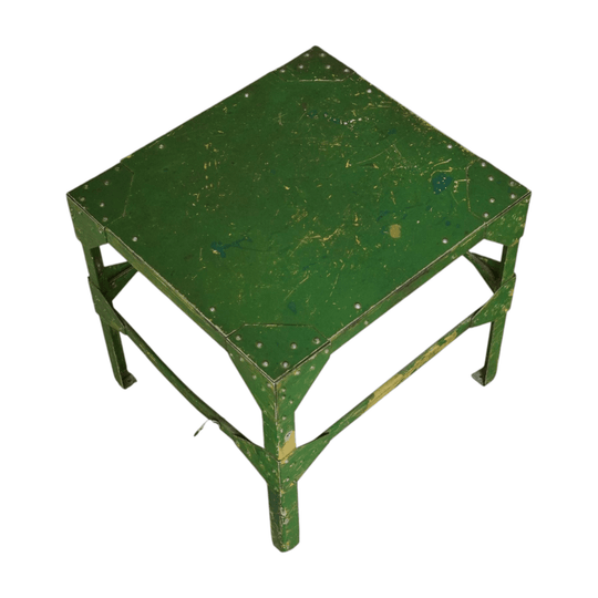 WW2 green steel metal side/coffee table