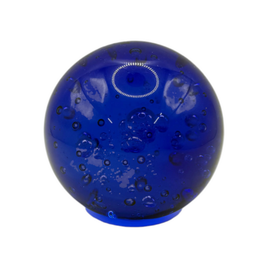 Vintage Cobalt Glass Ball Paperweight