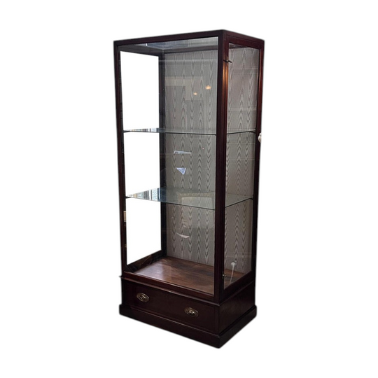 Late 19th century English mahogany display cabinet c.1890