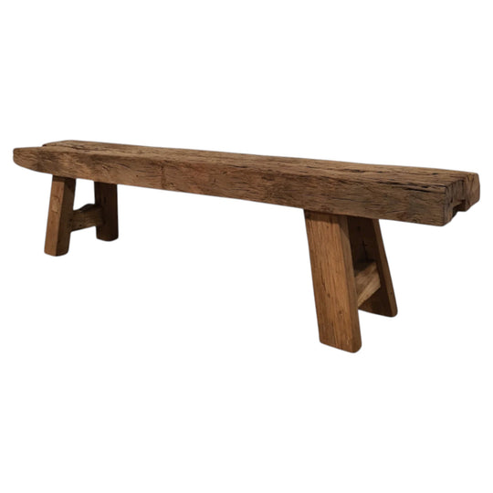 Rustic Natural Recycled Teak Bench Seat