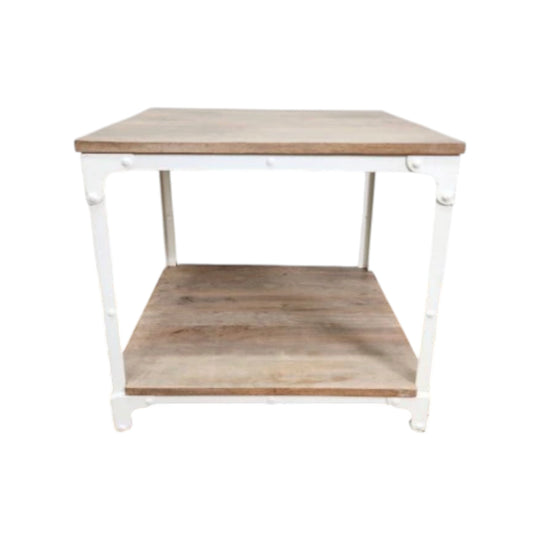 Industrial Style Metal & Timber Side Table