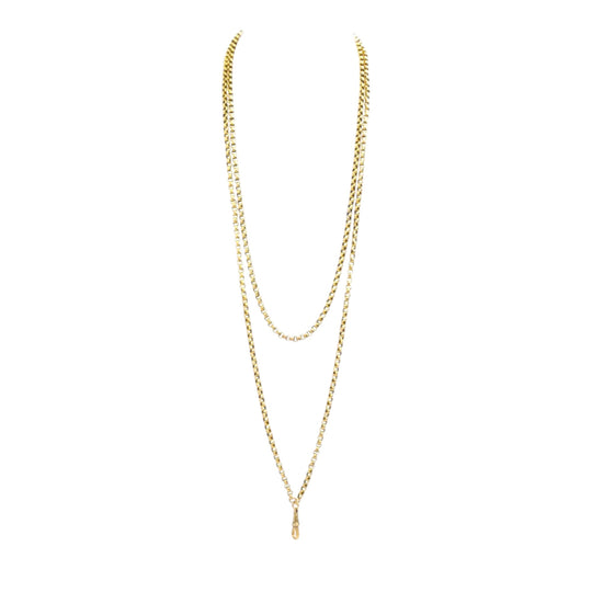 Antique Victorian 9kt Yellow Gold Muff Chain