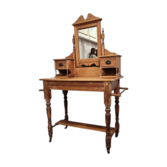 Antique Kauri Pine Mirrored Dresser