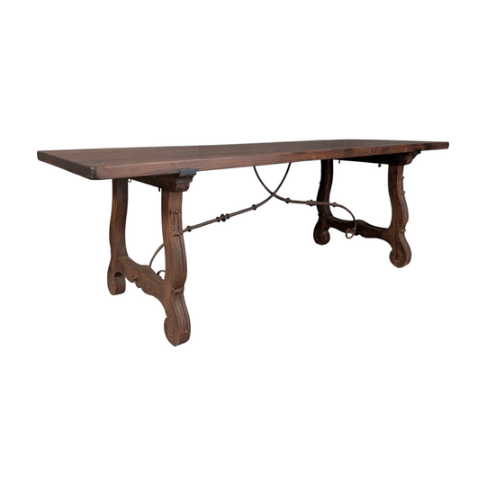 1800s Spanish Refectory Table In European Chestnut