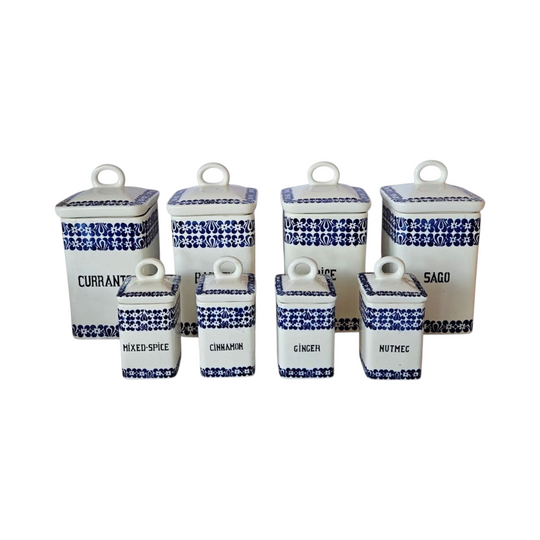19th Century Graduated porcelain canisters, Germany (8)