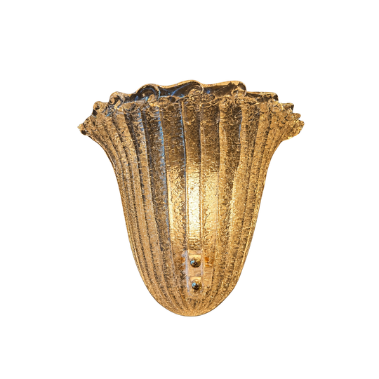 Large Murano Scalloped Shell Sconce