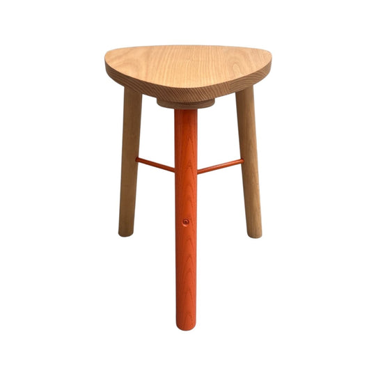 Yellow Diva Small Stool Orange Leg