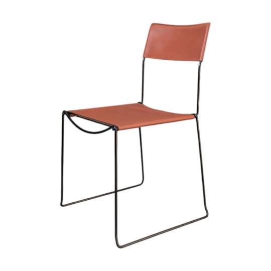 7 Giandomenico Belotti for Alias 1970s Leather and Steel Chairs