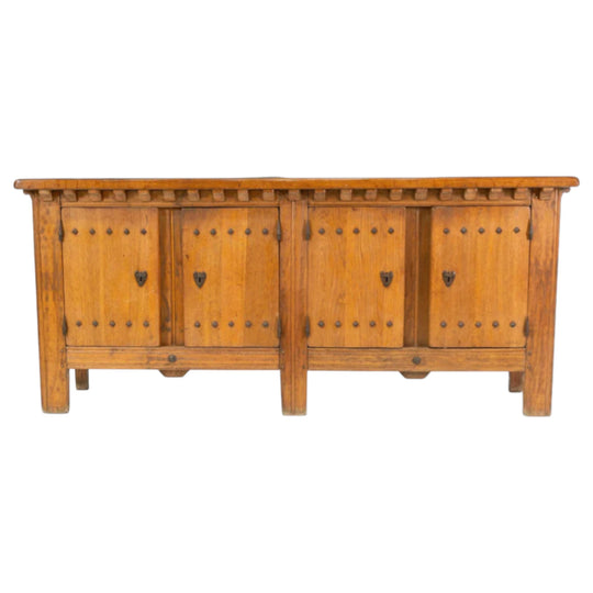1960s Oak Sideboard in French Modern Rustic Style