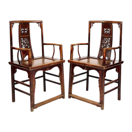 Southern Official hat armchairs with dragon carving