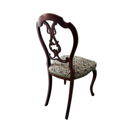 Victorian Tapestry Style Upholstered Single Chair
