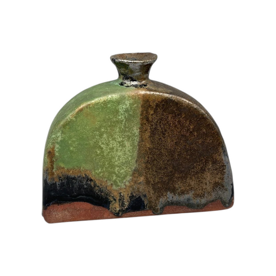 Vintage Japanese Ikebana Vase - Bizen Ware