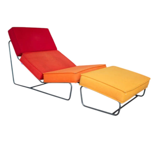Zanotta Colors Easy Chair & Ottoman by Ilkka Suppanen (Italy, 1990s)