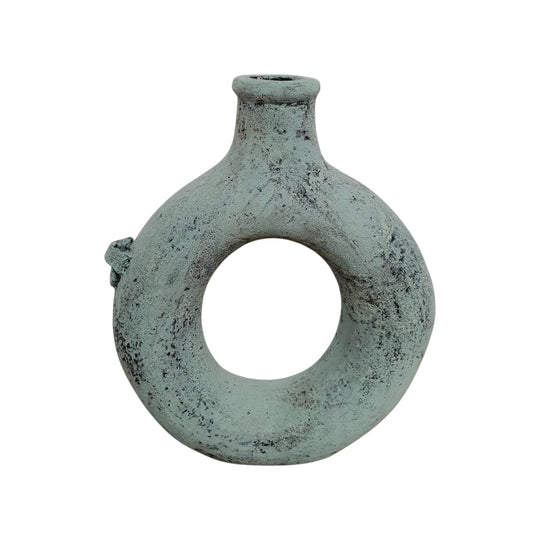 Terracotta White Vase